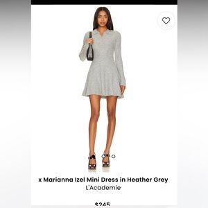 L’Academie grey knit mini dress